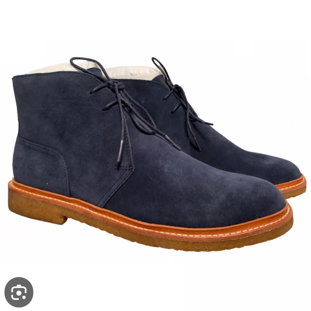 POLO RALPH LAUREN Karlyle Suede Chukka Boot in Marine Blue Size 10 D $170